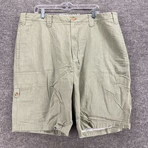 Road Cargo Shorts Men 42 Gray High Rise Flat Front Cotton Pockets Regular Fit